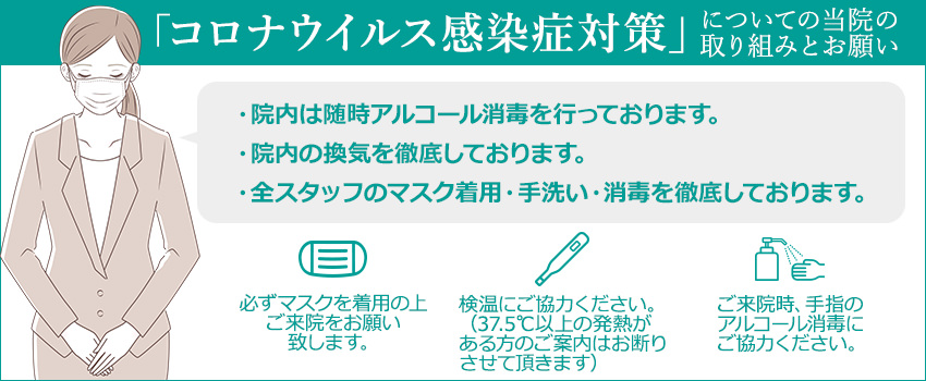 「コロナウイルス感染症対策」についての当院の取り組みとお願い